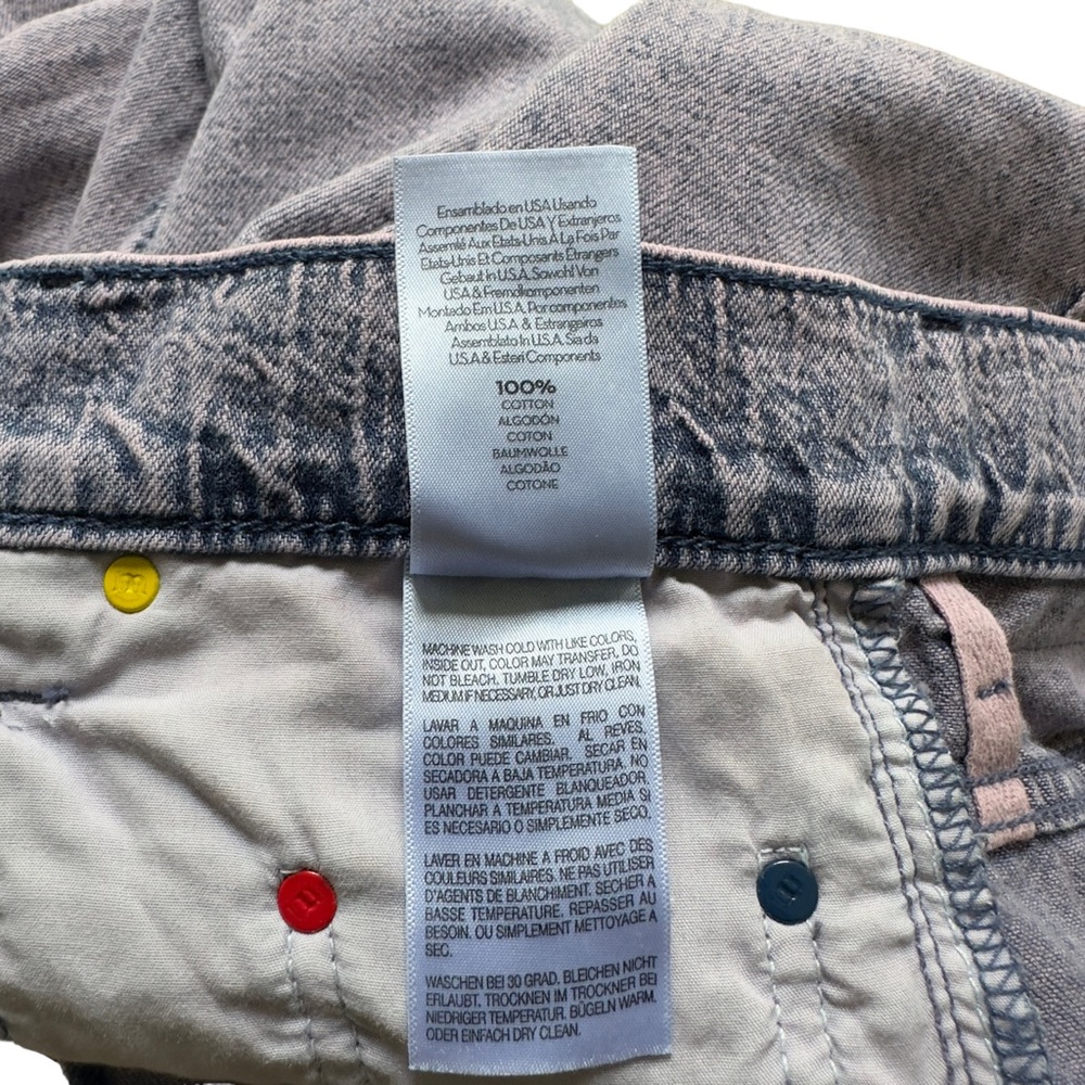 Mother Snacks The Pleated Fun Dip Puddle Straight Leg Jeans In Silver Pink - Picture 14 of 15